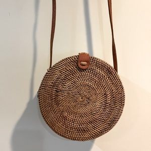Faithfull the Brand Jana Straw Circle Bag